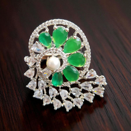 Green AD Statement Ring